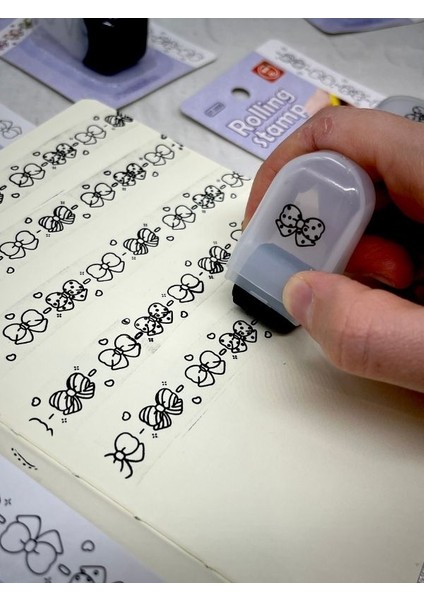 Boyanabilir Süsleme Bandı Fiyonk Desenli Damga /mühür/kaşe/kitap Mühür/stamp/seal