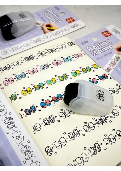 Boyanabilir Süsleme Bandı Fiyonk Desenli Damga /mühür/kaşe/kitap Mühür/stamp/seal