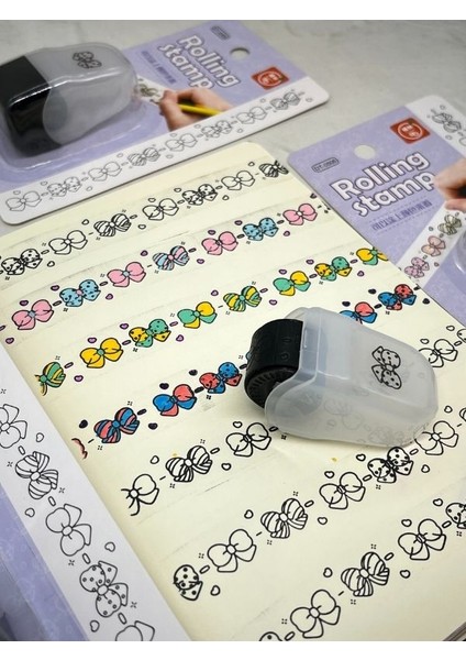 Boyanabilir Süsleme Bandı Fiyonk Desenli Damga /mühür/kaşe/kitap Mühür/stamp/seal