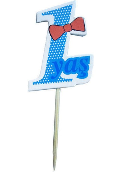 1 Yaş Papyonlu Mavi Kürdan 1 Şeklinde Pk:10