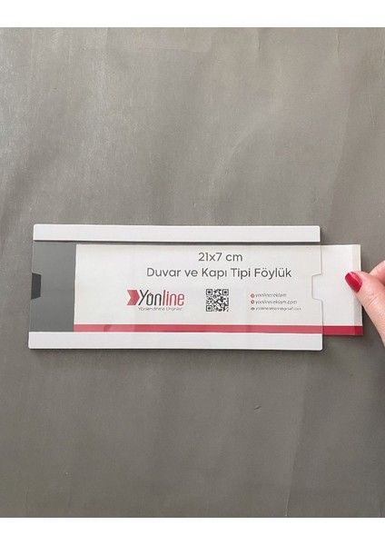 Kapı ve Duvar Tipi Kolay Değiştirilebilir Beyaz A4 1/3 Föylük