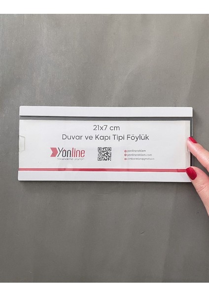 Kapı ve Duvar Tipi Kolay Değiştirilebilir Beyaz A4 1/3 Föylük