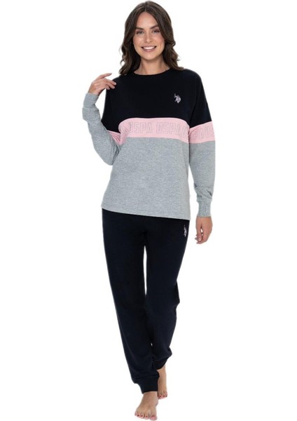 Kadın Gri Melanj Pijama Takımı 17072