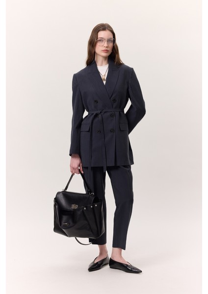 Tencel Pileli Pantolon Indigo fiyatları