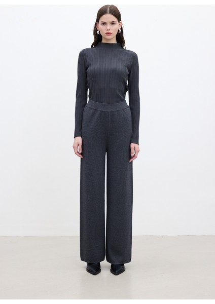 Düz Paça Triko Pantolon Antrasit fiyatları