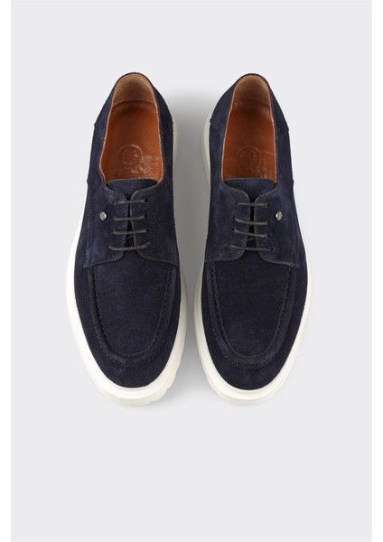 Lacivert Deri Erkek Günlük Ayakkabı fırsatları