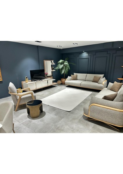 Therapy 8612 Krem Koridor Halısı Kesme Yolluk Mutfak Halısı Modern halı