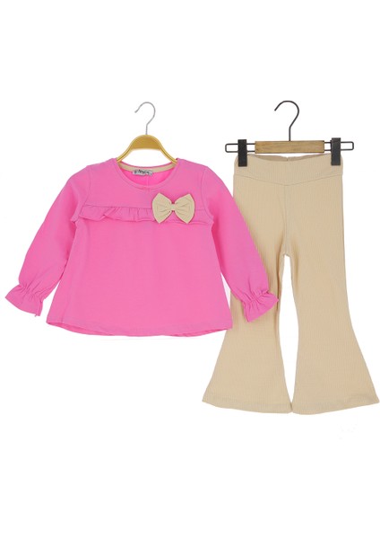 Kız Çocuk Taytlı Takım Fiyonklu