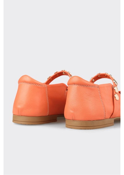 Turuncu Deri Kadın Günlük Ayakkabı indirimleri