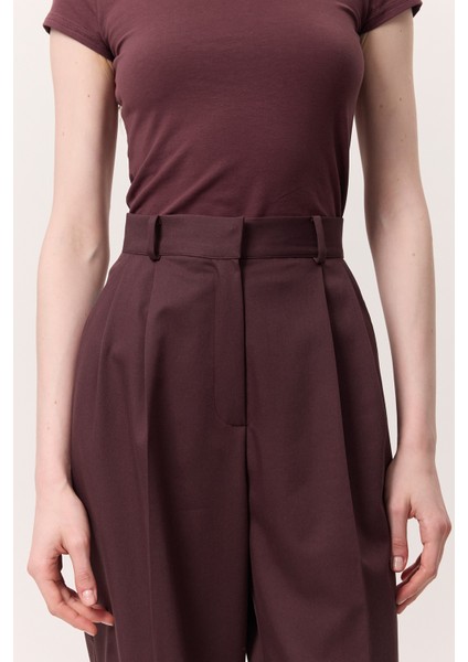 Geniş Paçalı Palazzo Pantolon Bordo indirimleri