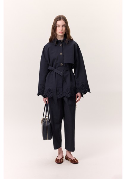 Pileli Gabardin Pantolon Lacivert fiyatları