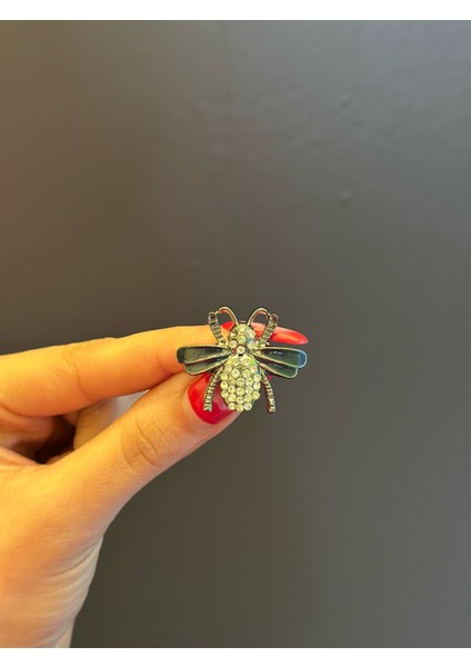 4x2 cm Zirkon Taşlı Arı Yaka Iğnesi Giyim Aksesuarı modelleri