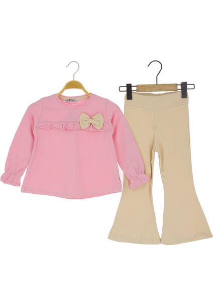 Kız Çocuk Taytlı Takım Fiyonklu
