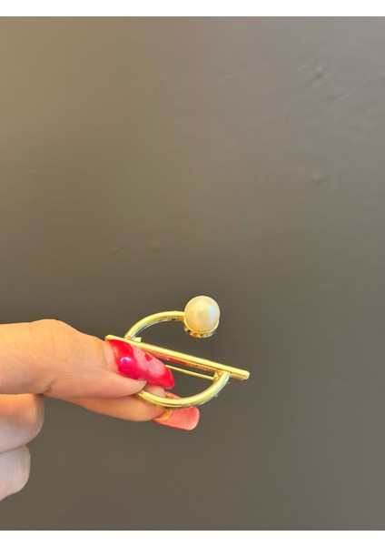 Halka Incili Çelik Broş Yaka Türban Iğnesi 5x4 cm fiyatları