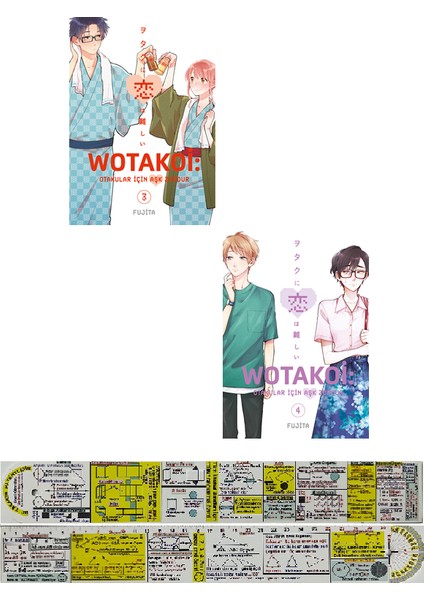 Wotakoi 3-4. Ciltler Manga Seti + Mat. Öğreten Cetvel
