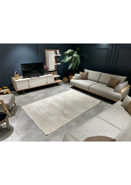 Therapy 8613 Bej Koridor Halısı Kesme Yolluk Mutfak Halısı Modern halı