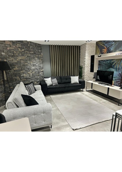 Therapy 8614 Gri Koridor Halısı Kesme Yolluk Mutfak Halısı Modern halı