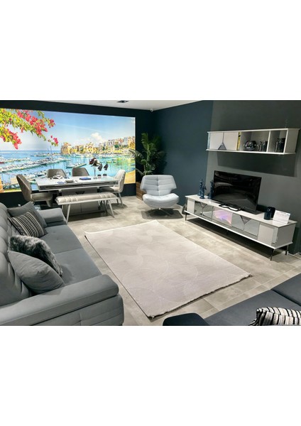 Therapy 8614 Gri Koridor Halısı Kesme Yolluk Mutfak Halısı Modern halı