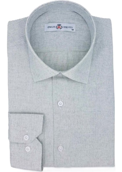 Gri Comfort Fit Uzun Kollu Erkek Gömlek fiyatları