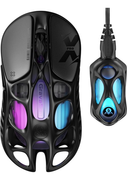 Mercury Xpro Rgb 32K Dpı Optik Gaming Mouse+8k Dongle, Kablosuz, Magnezyum Alaşımlı, Programlanabilir 5 Tuşlu, Siyah