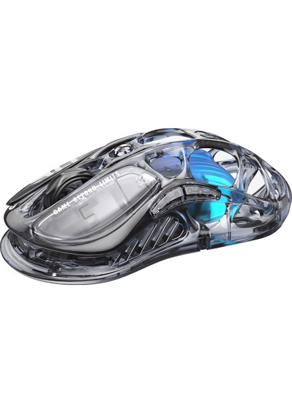 Mercury M2 Rgb 26K Dpı Optik Gaming Mouse, Kablosuz, Programlanabilir 5 Tuşlu, Şeffaf Siyah