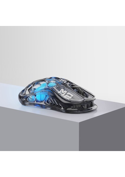 Mercury M2 Rgb 26K Dpı Optik Gaming Mouse, Kablosuz, Programlanabilir 5 Tuşlu, Şeffaf Siyah