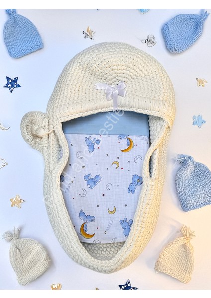 Çok Amaçlı Tavşan Desenli Müslin Bebek Örtü & Battaniye %100 Pamuk Oeko-Teks Sertifikalı 75X75 cm modelleri