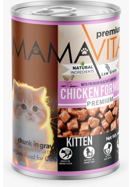 Tavuk Etli Yavru Kedi Maması 400gr 24 adet