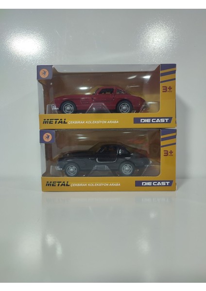 Nostalji 12 cm Çek Bırak Siyah Musteng ve Kırmızı Musteng 2 Li Set