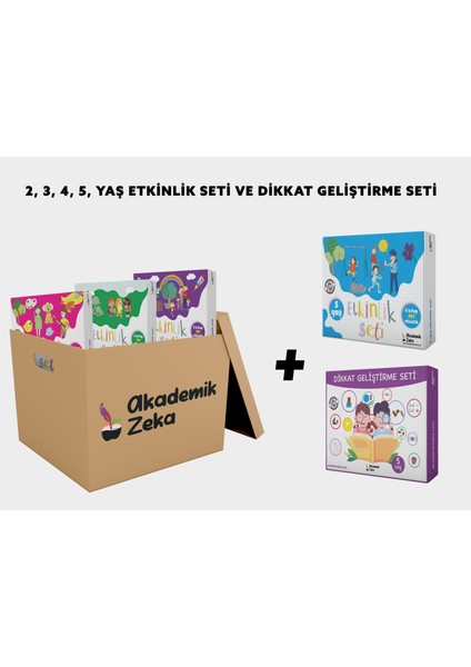 2-3-4-5 Yaş Etkinlik Seti ve Dikkat Geliştirme Seti