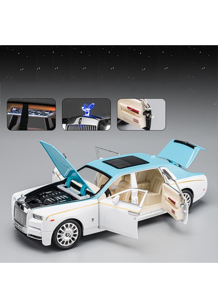 1:24 Rolls Royce Phantom Mansory Alaşım Araba Döküm ve Oyuncak Araçlar Araba Modeli Ses ve Işık Geri Çekin Oyuncak Arabalar Çocuklar Için Hediyeler (Yurt Dışından)