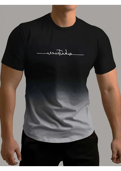 Erkek Kısa Kollu Bisiklet Yaka Baskılı Süprem T-Shirt modelleri