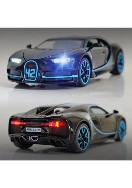 1/32 Bugatti Chiron Alaşım Spor Araba Oyuncak Modelleri Döküm Metal Minyatür Araçlar Ses Işığı ile Geri Çekin Koleksiyon Oyuncak Arabalar (Yurt Dışından) fiyatları