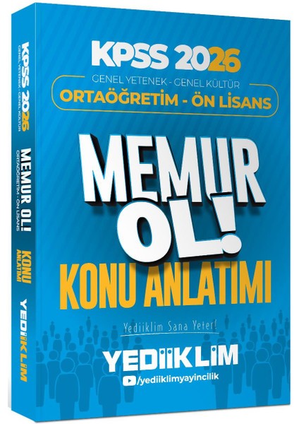 Yediiklim 2026 Kpss Ortaöğretim Ön Lisans Genel Yetenek Genel Kültür Memur Ol Konu Anlatımı