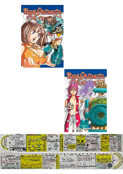 Yedi Ölümcül Günah 25-26. Ciltler Manga Seti + Mat. Öğreten Cetvel