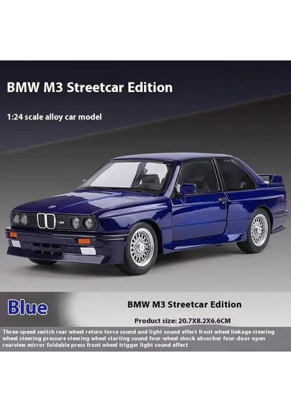 1:24 1988 Bmw M3 E30 Alaşım Spor Araba Modeli Döküm Metal Klasik Araba Araçlar Modeli Simülasyon Ses ve Işık Çocuk Oyuncakları Hediyeler (Yurt Dışından) fiyatları