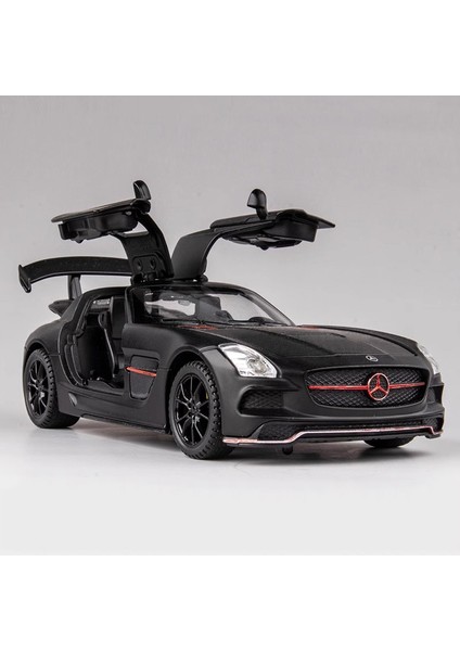 1:32 Mercedes Benz Sls Amg Süper Spor Araba Alaşım Pres Döküm Model Araba Ses ve Işık Çocuk Çocuk Oyuncağı Hediye Çocuk Toplama Hobi (Yurt Dışından)