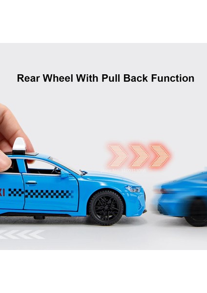 1:32 Audi Rs7 Minyatür Taksi Oyuncak Model Arabalar Alaşım Döküm Geri Çekin Ses Işığı 6 Kapı Açık Araçlar Dekorasyon Erkek Hediyeler (Yurt Dışından)