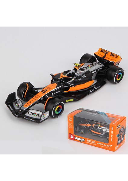 Bburago 1:43 Mclaren F1 MCL60 # 4. Lando Norris # 81 Oscar Piastri Alaşım Araba Döküm Model Formula Yarış Oyuncak Koleksiyon 2023 (Yurt Dışından)