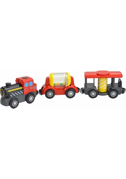 Çocuk Manyetik Elektrikli Tren Araba Lokomotif Ahşap Parça Yuvası Diecast Demiryolu ile Iki Arabaları Tren Ahşap Oyuncak Biro Leduo Parça (Yurt Dışından)