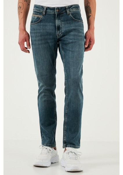 Pamuklu Regular Fit Normal Bel Boru Paça Jeans Erkek Kot Pantolon 2211S76PARMA