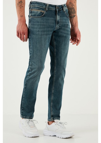 Pamuklu Regular Fit Normal Bel Boru Paça Jeans Erkek Kot Pantolon 2211S76PARMA