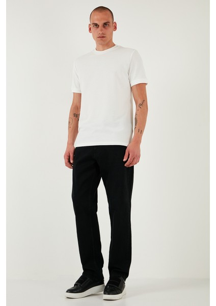 Streç Pamuklu Comfort Fit Yüksek Bel Boru Paça Jeans Erkek Kot Pantolon 4411S55TEXAS