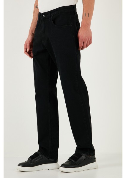 Streç Pamuklu Comfort Fit Yüksek Bel Boru Paça Jeans Erkek Kot Pantolon 4411S55TEXAS fırsatları
