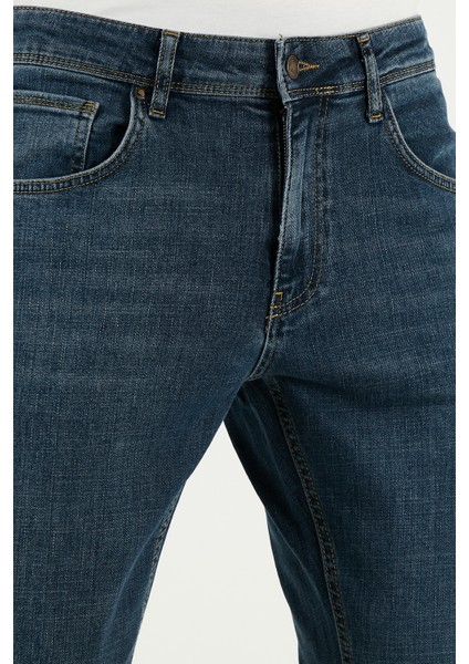 Streç Pamuklu Slim Fit Yüksek Bel Dar Paça Jeans Erkek Kot Pantolon 3300S62TOKYO