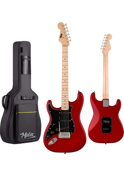 RPH-31RD Solak Elektro Gitar Seti Maple Klavye Strat Kasa sss manyetik