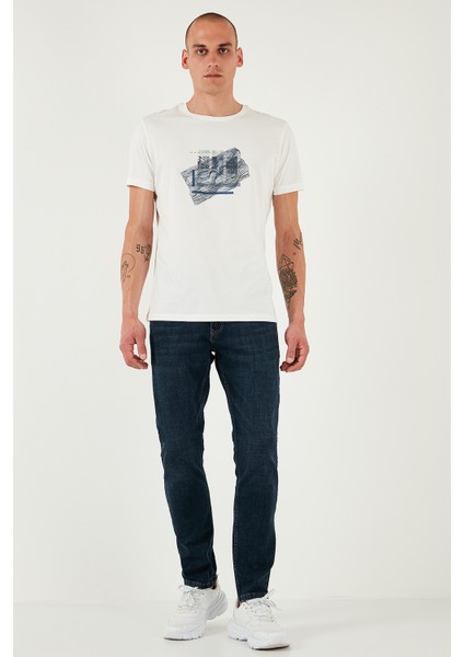 Pamuklu Slim Fit Yüksek Bel Dar Paça Jeans Erkek Kot Pantolon 3300S82TOKYO