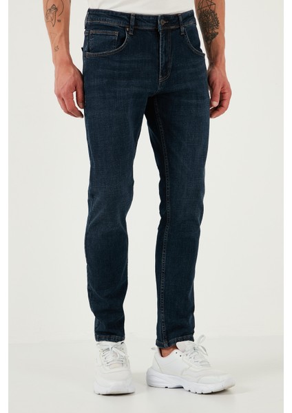 Pamuklu Slim Fit Yüksek Bel Dar Paça Jeans Erkek Kot Pantolon 3300S82TOKYO modelleri