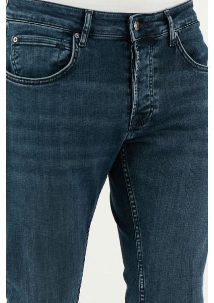 Streç Pamuklu Slim Fit Normal Bel Dar Paça Jeans Erkek Kot Pantolon 1124S77NAPOLI indirimleri