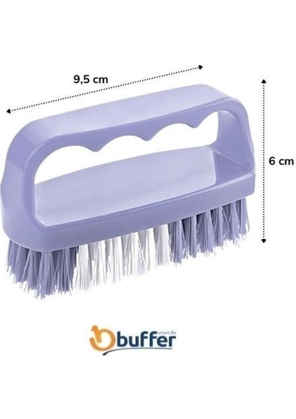 Tutamaçlı Plastik Pratik Tırnak ve Kıyafet Yaka Temizlik Fırçası- TP-113